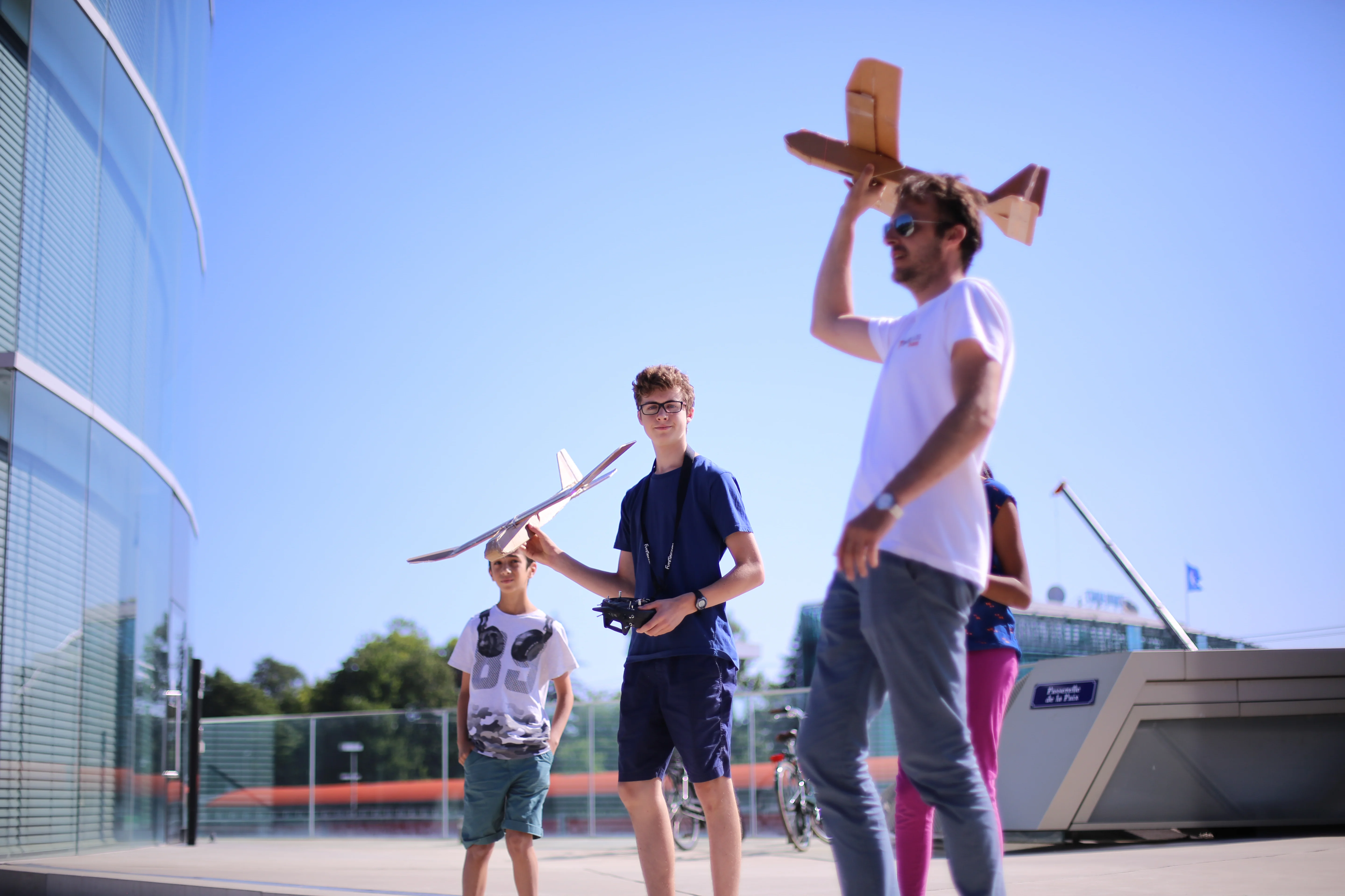 Kids building RC planes